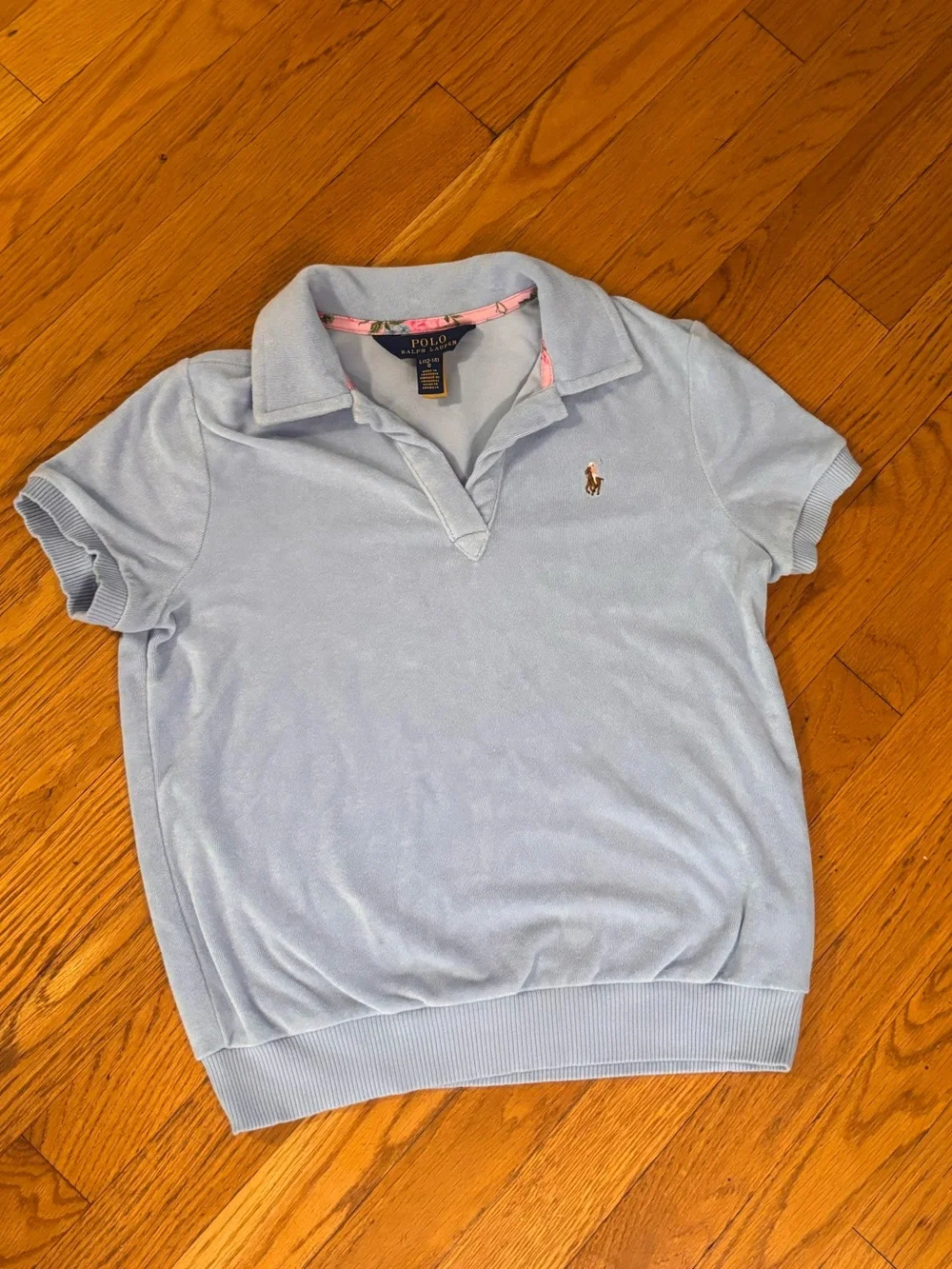 Polo By Ralph Lauren Girls Terrycloth Shirt Large (12/14)